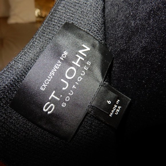 ST.JOHN BOUTIQUES CAVIAR BLACK TRAVERTINE SKIRT 6 - Picture 7 of 12